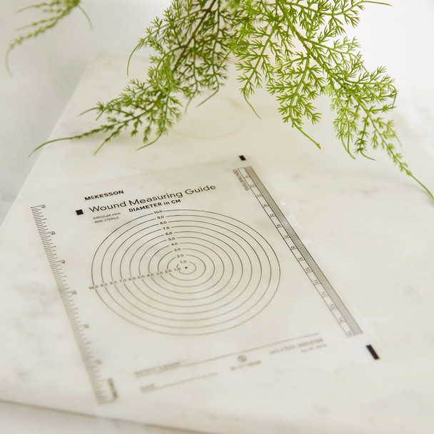 McKesson Nonsterile Plastic Wound Measuring Guide, 5 x 7 Inch