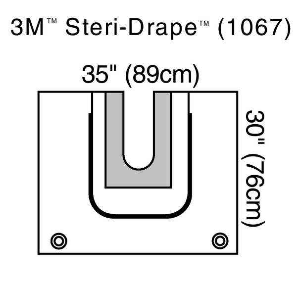 3M Steri- Sterile U-Pouch Orthopedic Drape, 35 W x 30 L Inch