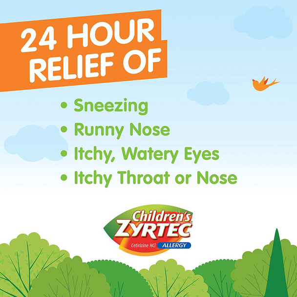 Children's Zyrtec Cetirizine Allergy Relief