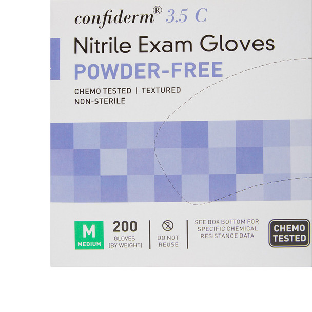 McKesson Confiderm® 3.5C Nitrile Exam Glove, Medium, Blue