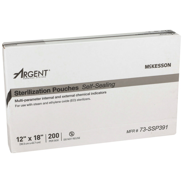 McKesson Argent® Sure-Check® Sterilization Pouch, 12 x 18 Inch