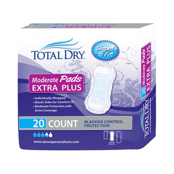 TotalDry™ Moderate Extra Bladder Control Pad, 13¾-Inch Length