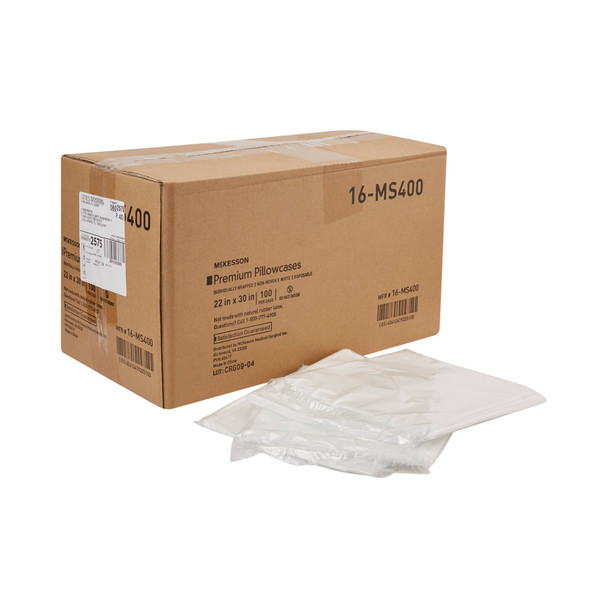 McKesson White Nonwoven Pillowcase, 22 x 30 Inch