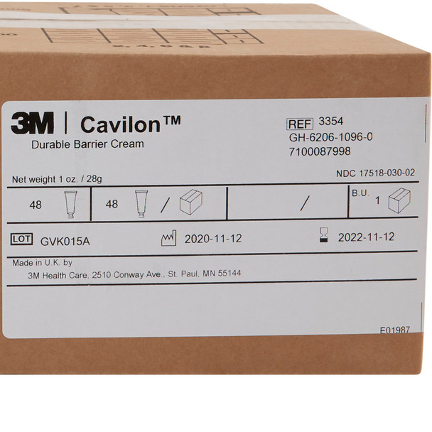 3M Cavilon Skin Protectant, Unscented Cream, 28 Gram Tube