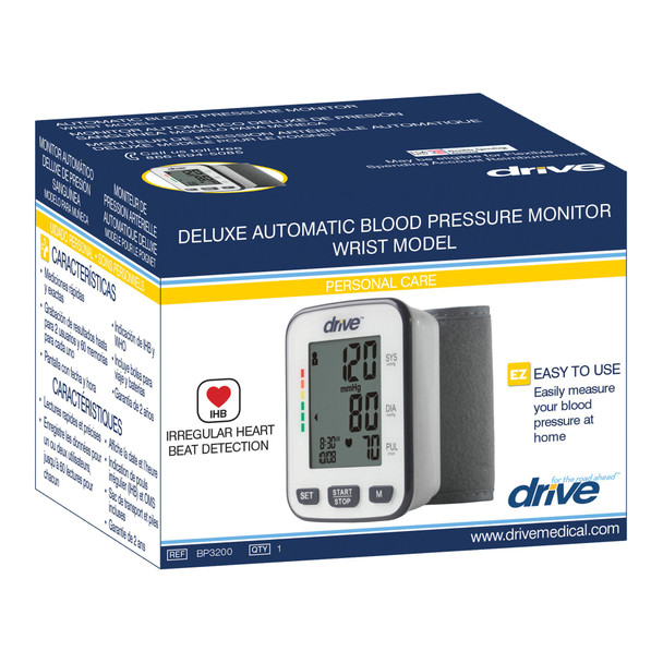 drive Medical Digital Blood Pressure Monitoring Unit, Wrist Cuff, Adult Medium