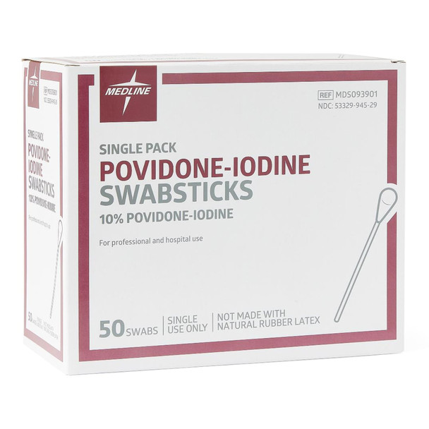 Medline Povidone Iodine Swabsticks