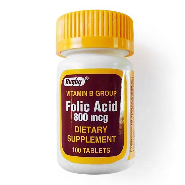 Rugby® Folic Acid (Vitamin B-9) Tablets