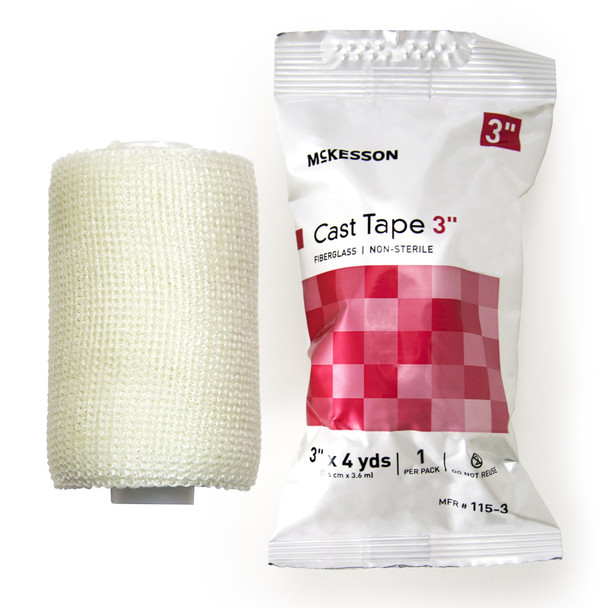 McKesson White Cast Tape, 3 Inch x 4 Yard