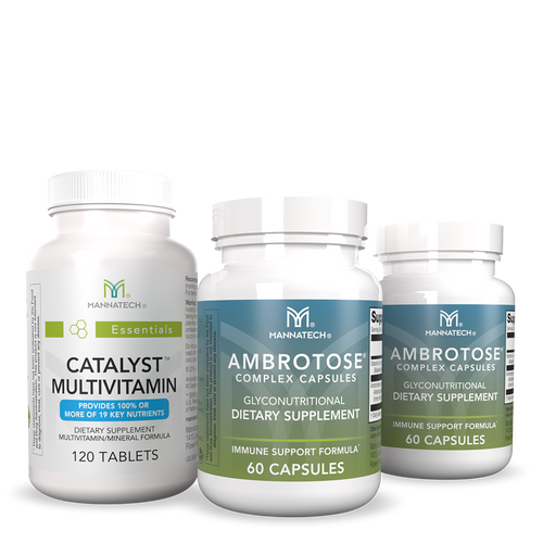 Essential Multi-Glycan + Multivitamin: 2X Ambrotose Complex + Catalyst Essential Multi-Glycan + Multivitamin: 2X Ambrotose Complex + Catalyst
