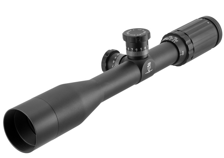 SWFA 10x42 SS - MOA-Quad Reticle, 30mm, .25 MOA Clicks, Rear Focus