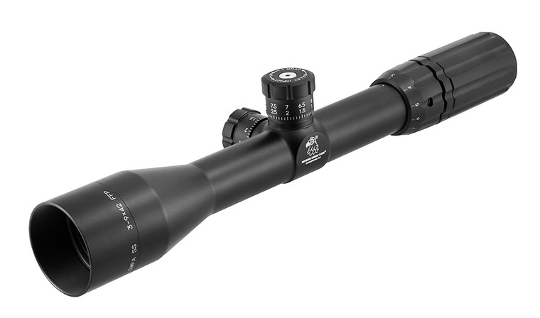 SWFA 3-9x42 SS HD - MIL-Quad Reticle, 30mm Tube, .1 MIL Clicks, FFP