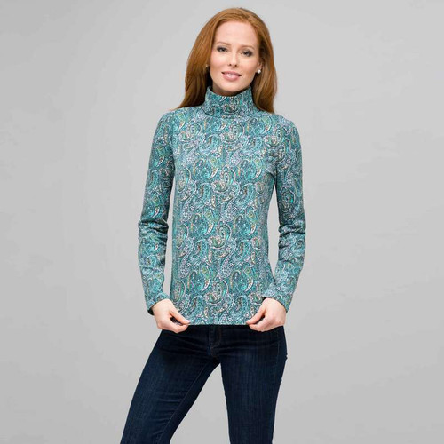 Paisley Turtleneck Top