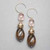 Brown and Pink Drop Earrings