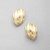 Worn Gold Curved Earring