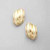 Worn Gold Curved Earring