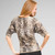 Animal print Boat Neck Sweater