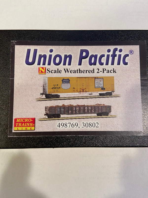 MICRO-TRAINS 993 05 480  N (2-PK) UNION PACIFIC WEATHERED 498769,30802 * NEW OLD STOCK