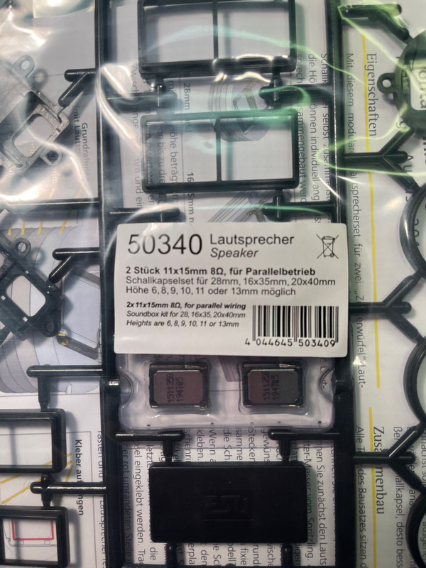 LOKSOUND 50340 SPEAKER SET DUAL 11X15MM MODULAR SOUND CAPSULE SET FOR 28MM 20X40MM 16X35MM