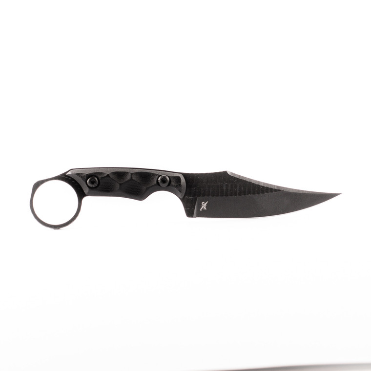 Stroup Knives HM1 fixed blade knife with finger ring