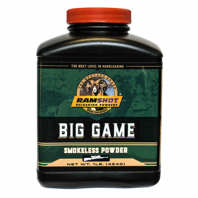 Ramshot Big Game smokeless rifle powder container