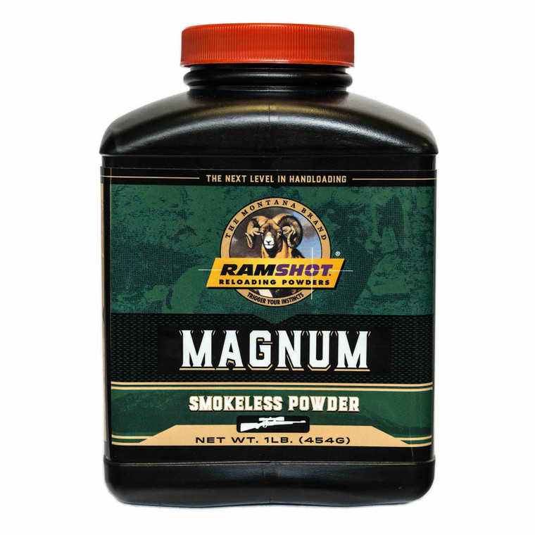 Ramshot Magnum smokeless rifle powder container