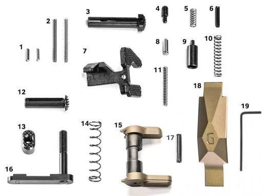 Geissele Ultra Duty Lower Parts Kit DDC No Grip