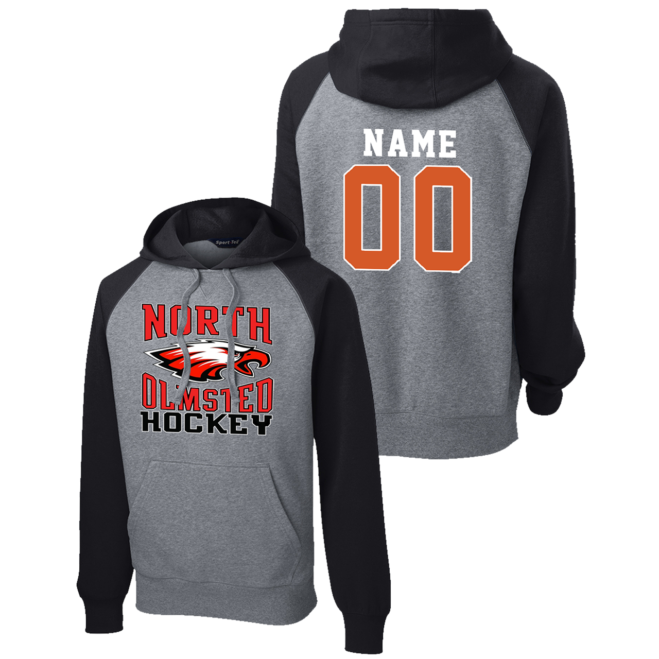 Hockey Hooded Sweatshirt - Hockey Player Sketch | Black, AXL, Male | Hockey Hoodies | ChalkTalkSPORTS