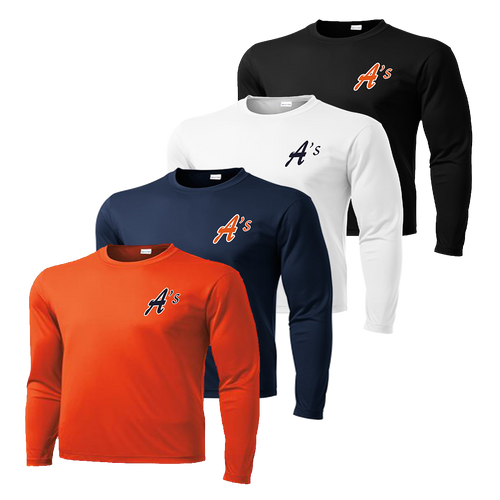 A's Left Chest Logo - Navy, Deep Orange, White and Black