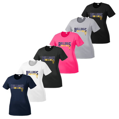 Bulldog Swim & Dive Ladies Performance Tee