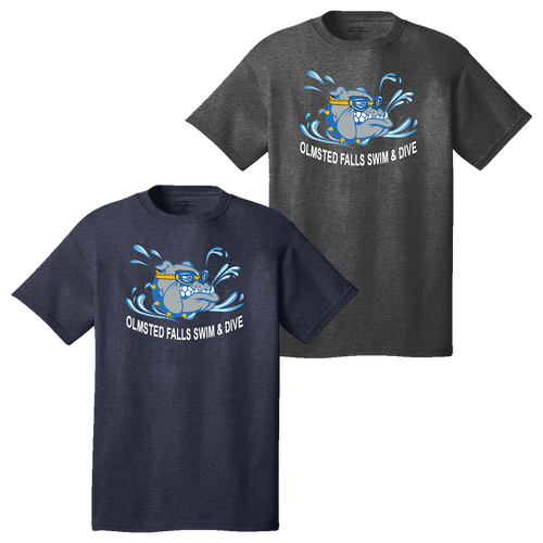 Bulldogs Swim & Dive Heathered Tee