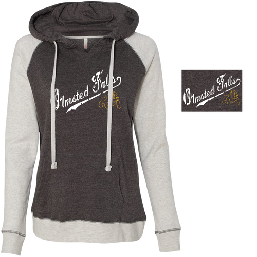 Olmsted Falls Bulldogs Ladies Raglan Hoodie (F290)