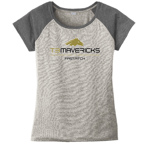 T3 MAVS Ladies Heather Contender Scoop Neck Tee (F645)