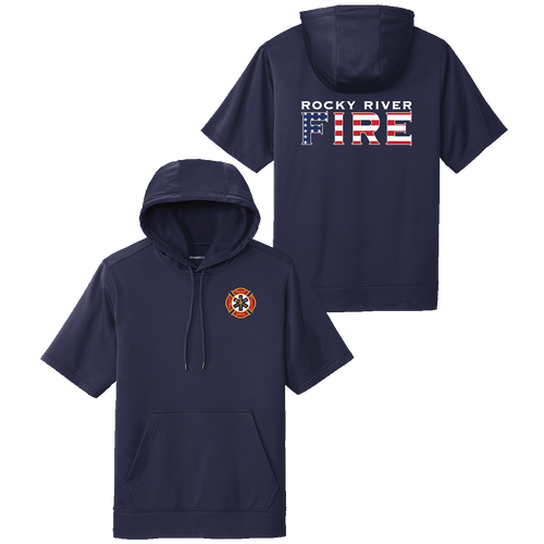 Rocky River Fire Department Performance Short Sleeve Hoodie (OFF DUTY) (S239/B070)