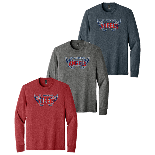 St Ambrose Softball Triblend LS Tee (F833)