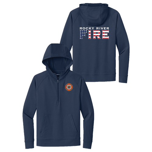 Rocky River Fire Department Stretch 1/2-Zip Hoodie (S329/B070)