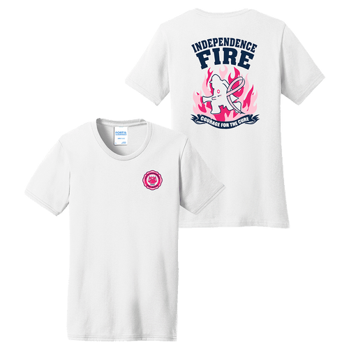 Independence Fire Department Breast Cancer Awareness Ladies Tee (S465B/B336B)