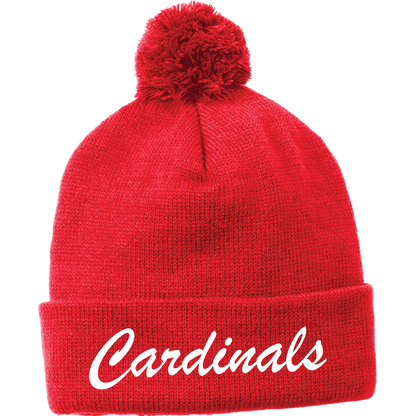 The Cardinals Beanie with Yarn Pom