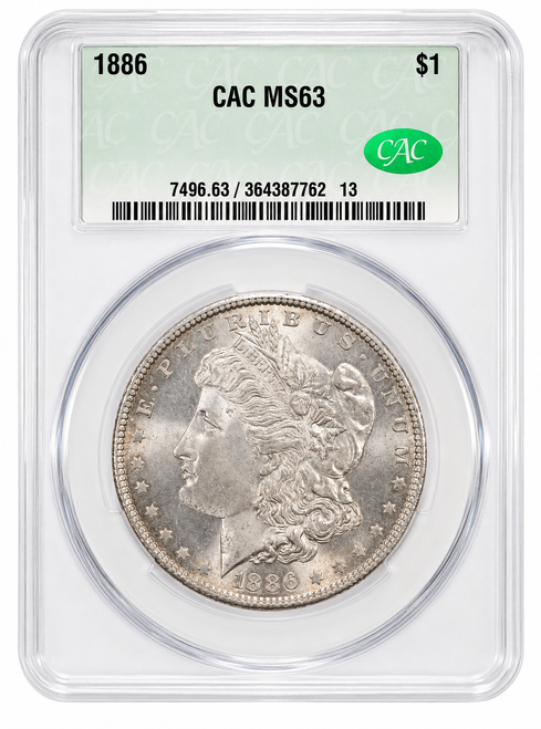 1886 Morgan Silver Dollar MS63 CAC