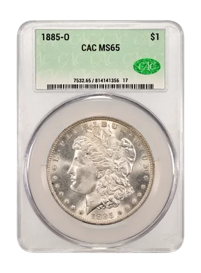 1885-O Morgan Silver Dollar MS65 CAC