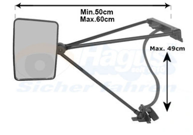Rétroviseur extérieur VAN WEZEL 6330 compatible LANDINI 60 GT, 60 STD, 65, 70