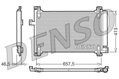 Condenseur, climatisation DENSO DCN09083 compatible FIAT MULTIPLA 1