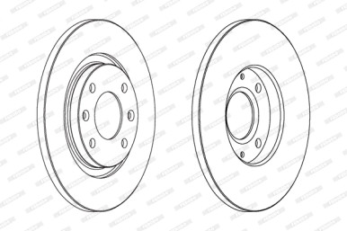 Disque de frein FERODO DDF1000 compatible CITROEN BERLINGO, BERLINGO/MINIVAN