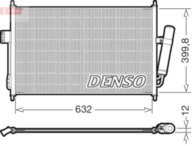 Condenseur, climatisation DENSO DCN99084 compatible ISUZU D-MAX II 1