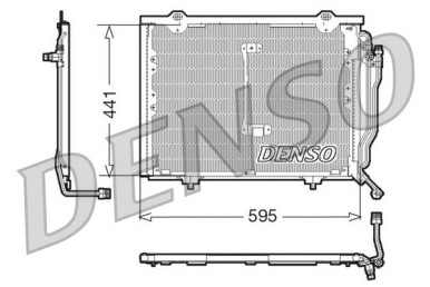 Condenseur, climatisation DENSO DCN17012 compatible MERCEDES C (W202), C