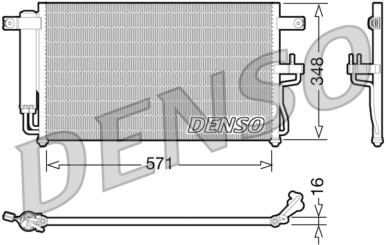 Condenseur, climatisation DENSO DCN41001 compatible HYUNDAI ACCENT II 1