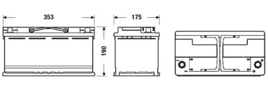 Batterie de démarrage EXIDE EL1000 compatible 1000, 124 Décapotable (A124), 164
