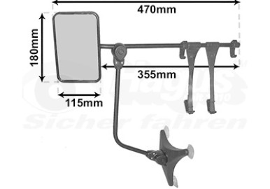 Rétroviseur extérieur VAN WEZEL 6440 compatible TOYOTA HILUX VI 2