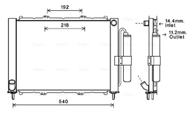 Module de refroidissement AVA Clever Choice RTM497 compatible RENAULT KANGOO