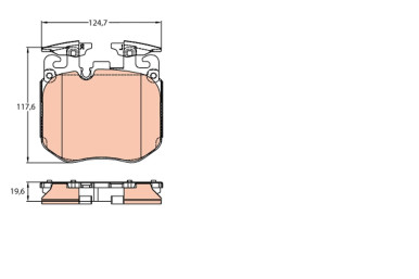Kit de plaquettes de frein, frein à disque TRW GDB2147 compatible BMW 2 (G42