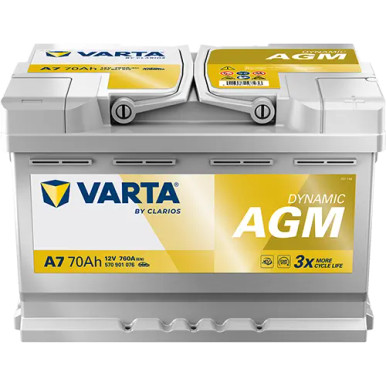 Batterie de démarrage VARTA 570901076K262 compatible /8 (W114), /8 (W115), /8